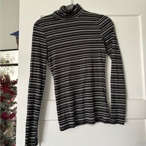 Striped turtleneck